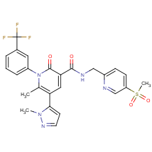 6-methyl-1-(3-methylphenyl)-5-(2-methylpyrazol-3-yl)-n-[(5-methylsulfonylpyridin-2-yl)methyl]-2-oxopyridine-3-carboxamide
